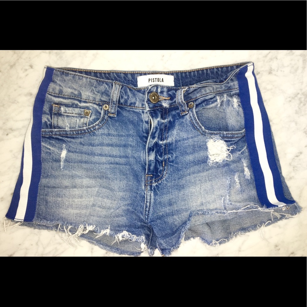 Pistola Winston High Rise Fitted Cut-Off Shorts